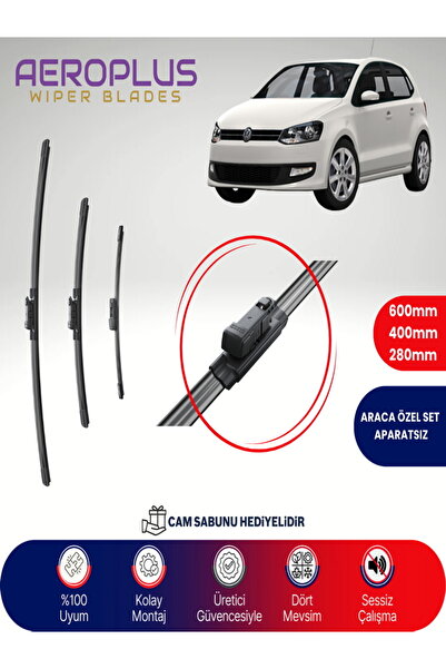 Aeroplus VW Polo Ön Arka Muz Silecek Takımı 2009-2016