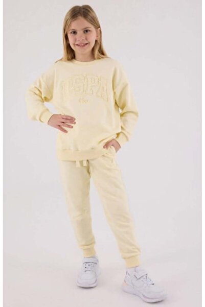 U.S. Polo Assn. U.S. Polo Assn. Girl's Long Sleeve Embossed Detail 4-8 Years ...