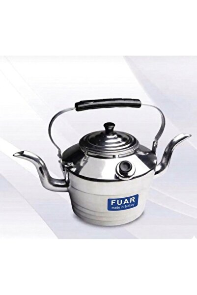 Fuar 3 Litre Çift Emzikli, Çift Taraflı Alüminyum Çaydanlık Avcı, Kamp, Pikni...