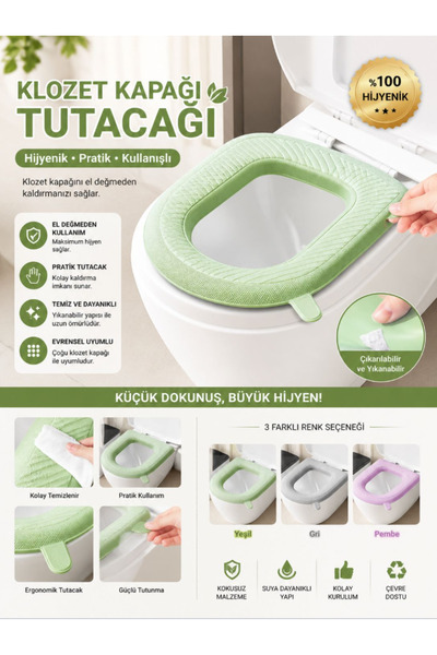 TUMU LIFE Yıkanabilir Bükülebilir Tuvalet Klozet Kapağı Süngeri Pratik Su Geç...