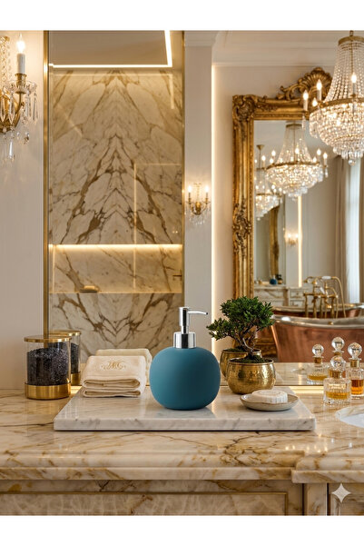 kasımoğulları concept طبق صابون سيراميك غير لامع - تصميم دائري مع تفاصيل من ا...