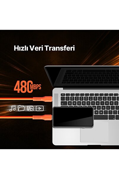 Ttec USB-C - USB-C 120cm 60W PD/QC Hızlı Şarj/Data Kablosu - 2DK59