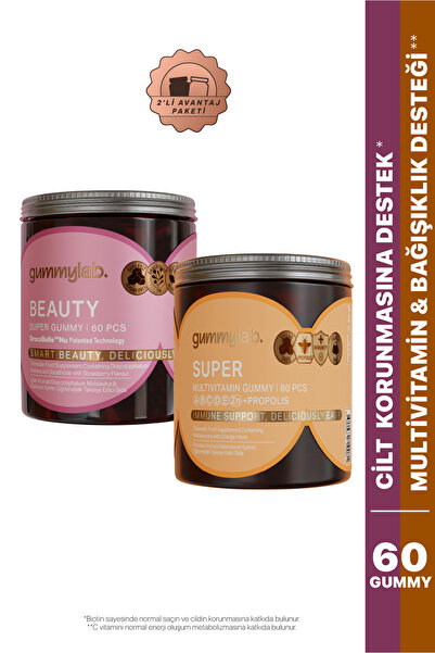 gummylab. Beauty + Super 2’li Avantaj Paketi 60 Gummy