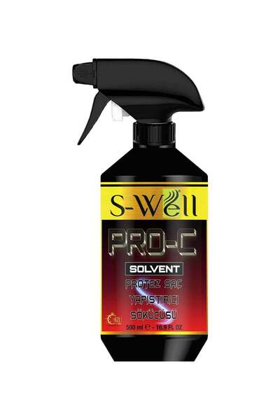 S-Well PRO-C Solvent Protez Saç Bant Sökücüsü 16.9 FL OZ (500 ML)