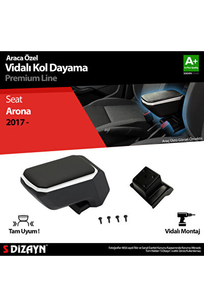 S Dizayn S-Dizayn Seat Arona Kol Dayama Kolçak ABS Vidalı Gri 2017 Üzeri A+ K...