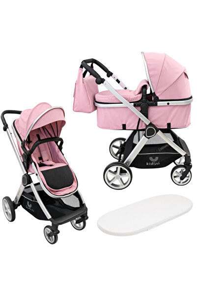 Kidizi Carucior multifunctional transformabil 2 in 1 Moveo roz, include salte...
