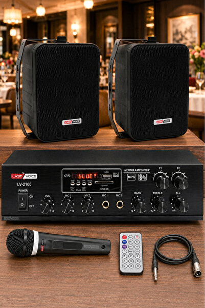 Midex Lastvoice Black Soft Paket-1 Hoparlör Anfi Mikrofon Mağaza Ses Sistemi ...