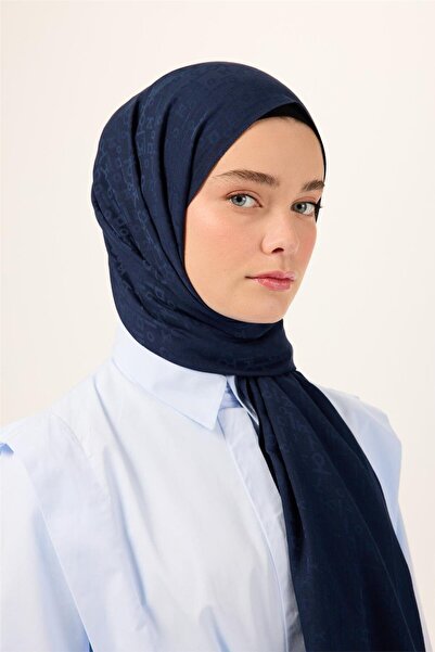 Silk Home Șal din bumbac și poliester Liva, bleumarin, texturat, respirabil, ...