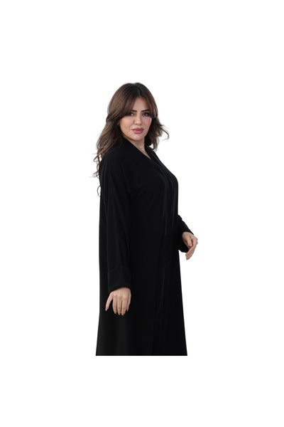 Lamir عباية ملكي كوري، رداء أمامي بأكمام ملفوفة