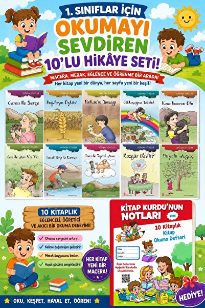 Ata Yayıncılık 1.Sınıflar İçin Okumayı Sevdiren 10 lu Hikaye Seti 4 (Kitap Ok...