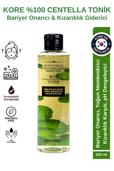 celleanser Kore Centella Toniği - %100 Saf Öz İçeren Yatıştırıcı Ve Bariyer G...