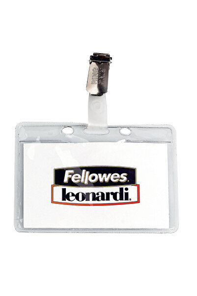 Fellowes Sheer Flexible Horizontal Badge with Metal Clip for Badges and Cards...