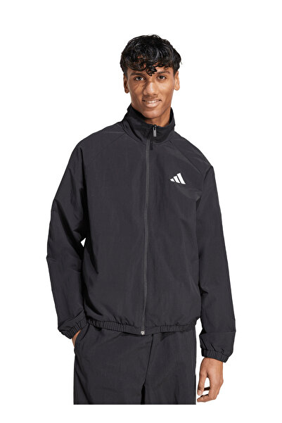 adidas JM1772 M SL WV TT Jachetă neagră cu fermoar pentru bărbați