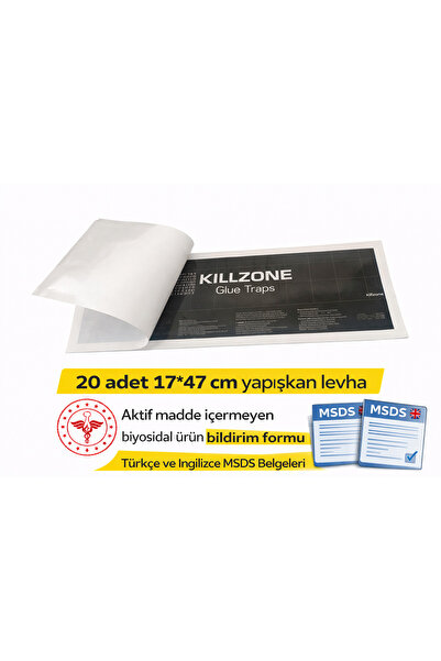 Killzone Sinek Tutucu Yapışkan Bant Levha 17×47 cm (20 Adet)