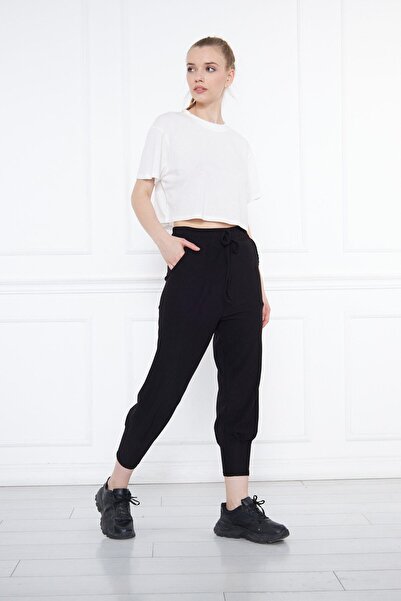 THIFF GYMWEAR Pantaloni de damă, împachetati, tricotați, confortabili, negri,...