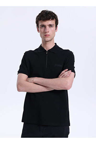 Mustang Siyah Erkek Polo T-Shirt M6SM-TST1580