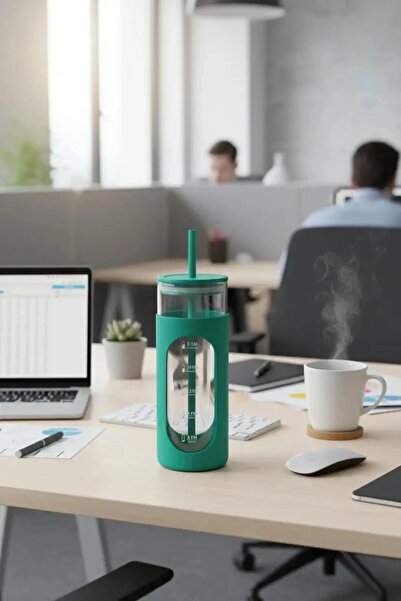 Miniso Lisanslı Silikon Kılıflı Pipetli Borosilikat Cam Şişe – Isıya Dayanıkl...