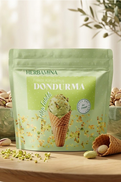 Herbamina Dondurularak Kurutulmuş Antep Fıstıklı Dondurma - 20 gr