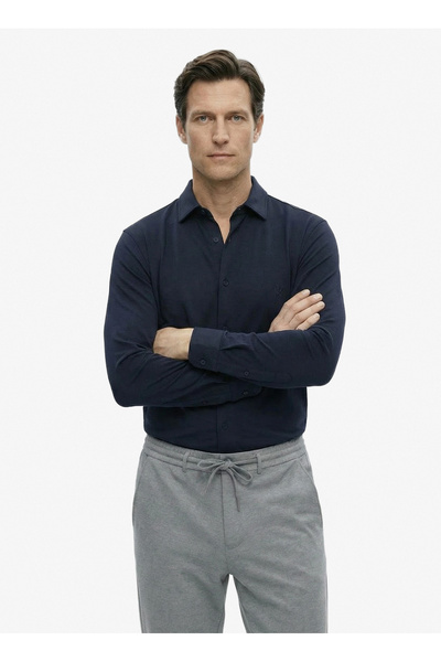 Fabrika Siyah Erkek Slim Fit Gömlek F6SM-GML 2606