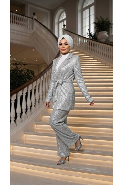 Moda Nurhan Gümüş Payetli Ceket