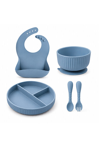 Denn Store Set hranire din silicon 5 piese, din silicon BPA free, 6+ luni, fa...