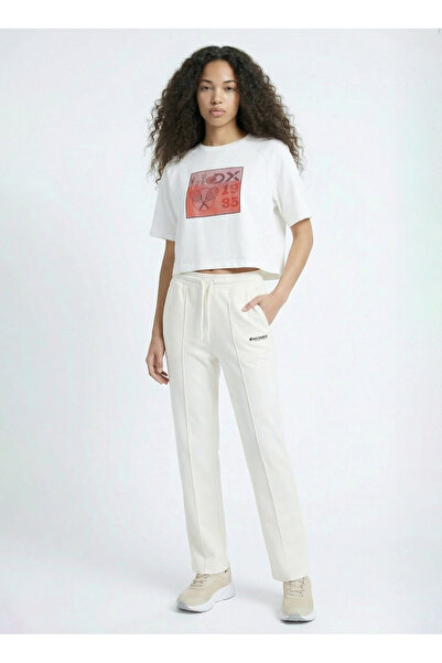 Discovery Expedition D6SL-TST3513 Kırık Beyaz Bisiklet Yaka Relaxed Fit Kadın...