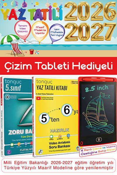 Tonguç Yayınları 5'ten 6'ya Hazırlık Kitabı & Tüm Dersler Zoru Bankası 5 ten ...