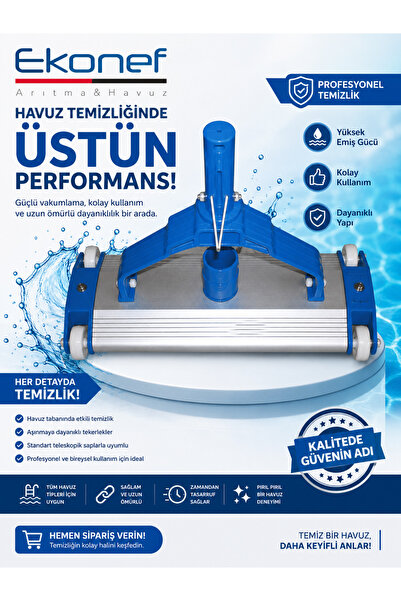 Ekonef Yüzme Havuzları Için Dip Süpürge 33 Cm