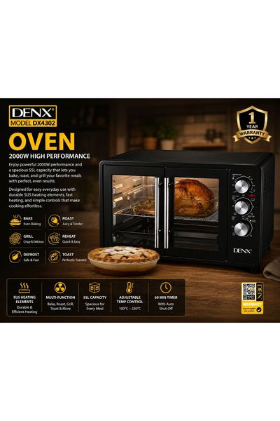 Primo Plus DENX Electric oven with large temperature control device DX4302