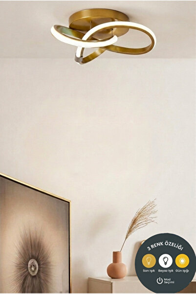 Lzy Avize Store Snowflake Eskitme Plafonyer LED Avize 3 Renk | Salon, Hol, Mu...