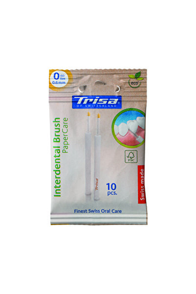 Trisa Interdental Brush Paper Care ECO ISO 0 0.6 mm manual toothbrush (10 pcs...
