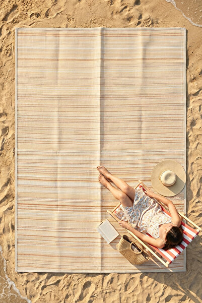 Eliz Home Havuz Plaj Piknik Karavan Halı Hasır Kilim Katlanabilir Halı Balkon...