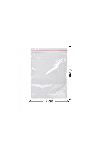 Merpak Ambalaj Kilitli Torba 7x9 Cm 100'lü Kilitli Buzdolabı Poşeti Şeffaf Kilitli Poşet Kilitli Saklama Poşeti