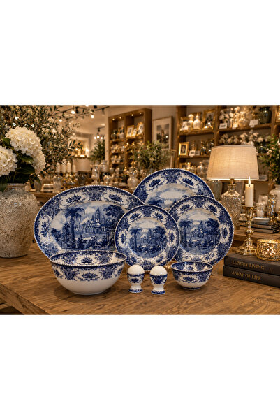 hediye ESTERHOMEDECOR 6 Kişilik 28 parça porselen yemek takımı