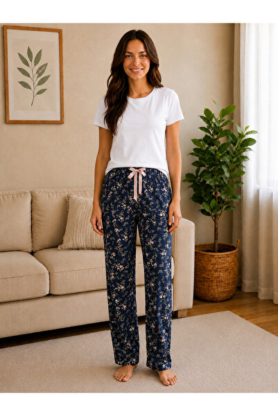 MyRia Ring Viskon Likralı Pijama Altı