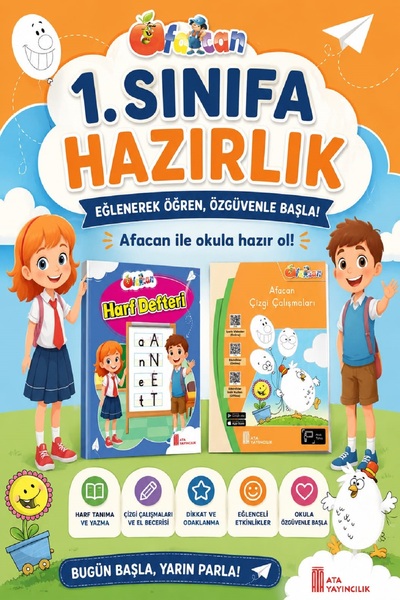 Ata Yayıncılık 1. Sınıf Okula Hazırlık Çizgi Çalışmaları-Harf Defteri