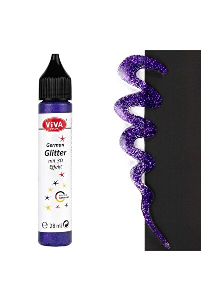 Viva Decor Sclipici adeziv lavabil pentru toate suprafețele, VIVA DECOR, 28ml...