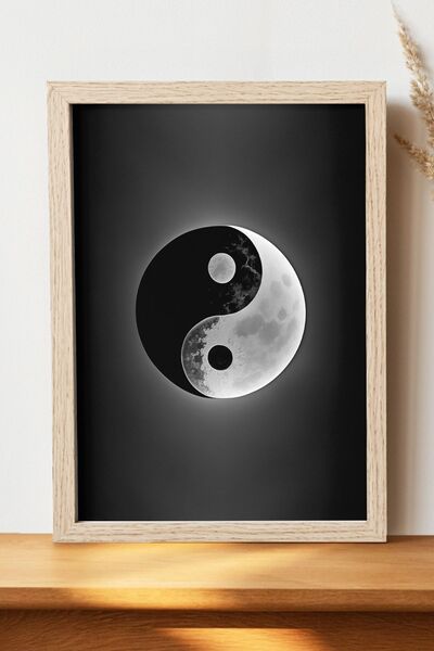 Luna Marissa Αφίσα Ying Yang - Αφίσα τοίχου από γυαλιστερό χαρτί χωρίς πλαίσιο