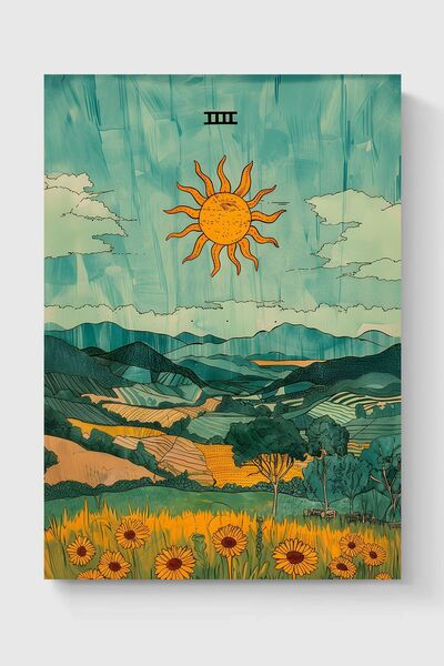 Luna Marissa Διακοσμητική αφίσα Sun Landscape χωρίς πλαίσιο