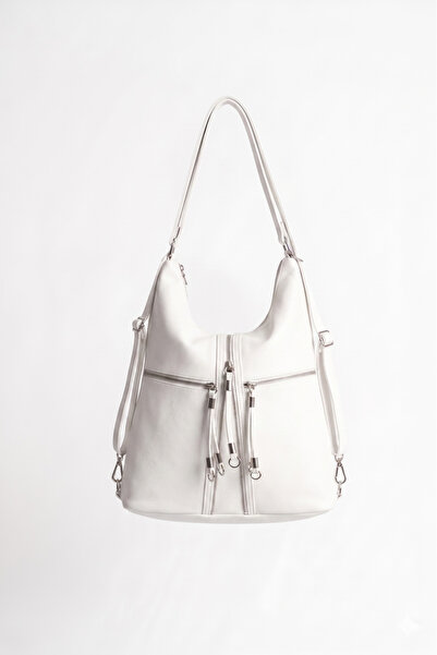 H&D COLLECTİON *Soft Faux Leather White Women's Bag Suitable for Hand Shoulde...