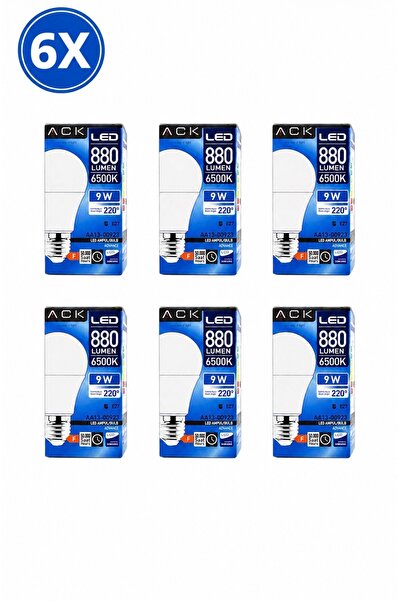 ACK AA13-00923 LED 880 LUMEN 6500K 9W LED AMPUL (6 ADET)