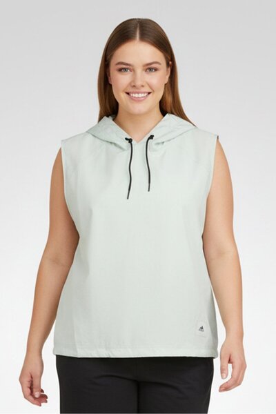 adidas x Parley Women Sportswear Fit Sleeveless Training Hoodie, Light Green