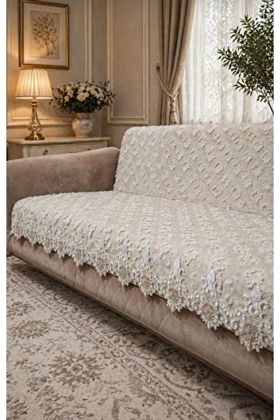 DAHABELLA LUXE HOME غطاء أريكة فاخر من قماش الشانيل الفرنسي - غطاء أريكة/سرير...