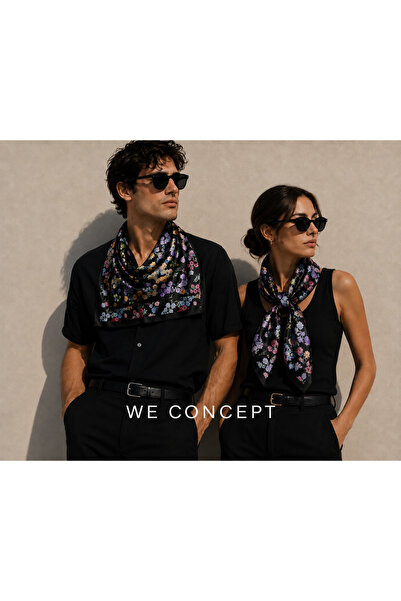 Modabutik Women's Floral Patterned 50x50 Bandana HYL DG01393-22