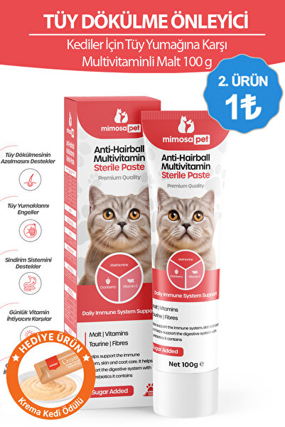 Mimosa Pet Tüy Dökülme Engelleyici, Tüy Yumağı Ve Kusma Önleyici Multivitamin...