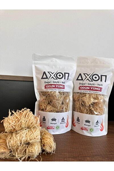 axon Hızlı ve Kolay Ateş Tutuşturucu Odun Yünü 2 Paket (20 Adet) - Mangal Sob...