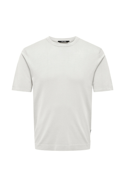 Only & Sons Beyaz Erkek O Yaka Kazak ONSWYLER LIFE REG 14 SS KNIT NOOS