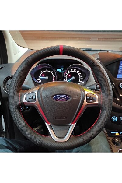 imza direksiyon kılıfı Ford Courier Uyumlu Direksiyon Kılıfı NOKTALI KARBON K...
