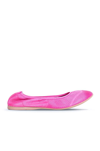 Bueno Shoes Balerini plati de damă din piele fucsia 01wq0117