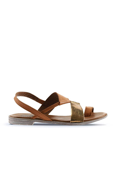 Bueno Shoes Sandale Flip Flop pentru femei din piele bronzată 01ws2513